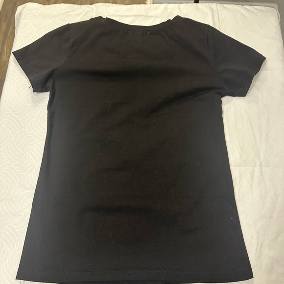 Black Graphic Short Sleeve Tee with Red Accents - Picture 3 of 4